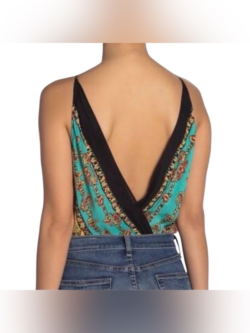 Free People Border Babe Printed Bodysuit Size Medium - Picture 4 of 10